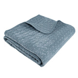 Velvet Stitch Quilted Throw: Grey