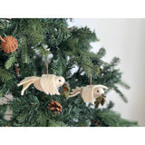 Handcrafted Felt Dove With Olive Twig Ornament