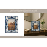 Blue Floral Petals Photo Frame