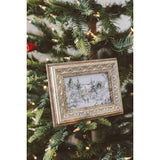Snowy Stroll Framed Antique Art 10x8