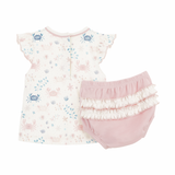 Crabby Cove Diaper Cover Set in Rose