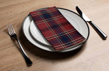 Brick Plaid Printed Paper Guest Napkins
