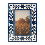 Blue Floral Petals Photo Frame