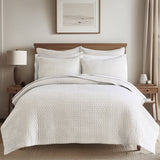 Velvet Stitch Quilt Set: Chambray