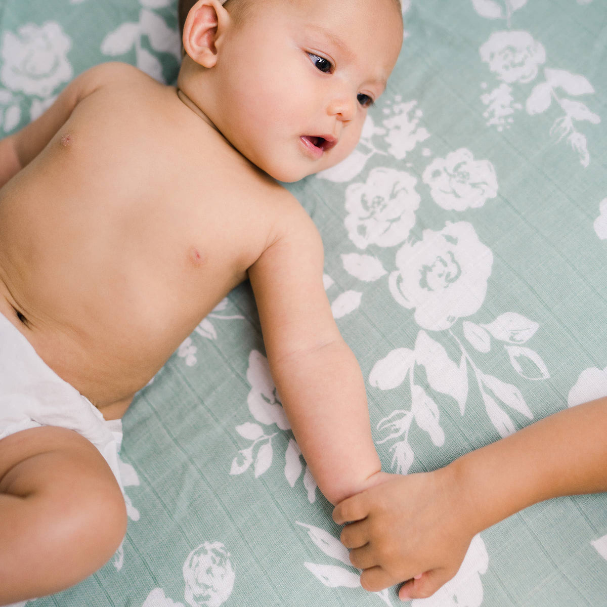Vintage Floral Classic Muslin Fitted Crib Sheet | Texture and Tuft ...