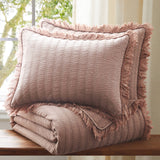 Wilhemina Dusty Rose Quilt Set: Dusty Rose / Full/Queen