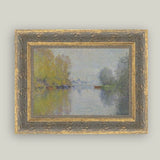 Autumn on the Seine Framed Antique Art: 7x5