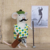 Felt Golfer Mouse Ornament