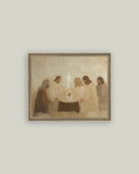 Neutral Nativity Framed Antique Art: 10x8