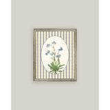 Blue Blooms on Stripe: 5x7