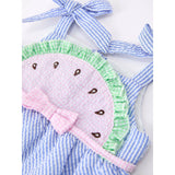 Watermelon Stripe Girl Romper