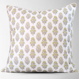 Vivienne Mughal Flower Pillow in Sage