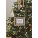 Vintage Reindeer Framed Antique Art: 7x5