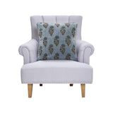 Block Print Velvet Mughal Flower Pillow