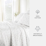 Blue Bouquet Bliss Brushed Cotton Patterned Sheet Set