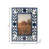 Blue Floral Petals Photo Frame