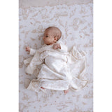 Toile De Jouy Double-Sided Organic Cotton Blanket in Beige
