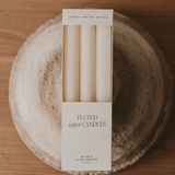 Fluted Taper Candles (Set of 3)