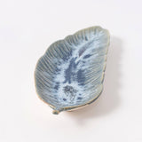 Reactive Glaze Blue Banana Leaf Stoneware