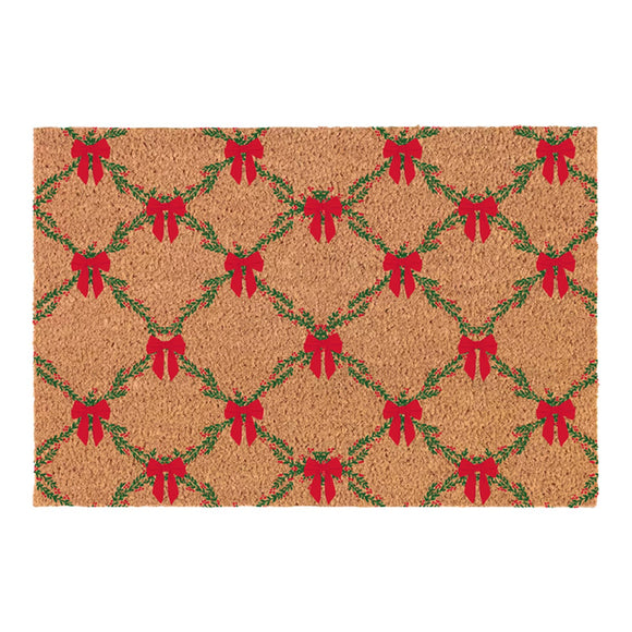 Door Mat Holiday Trellis