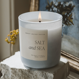 Salt and Sea 15 oz Soy Candle (Blue)