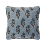 Block Print Velvet Mughal Flower Pillow