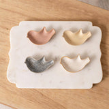 Mini Reactive Glaze Bird Trinket Trays