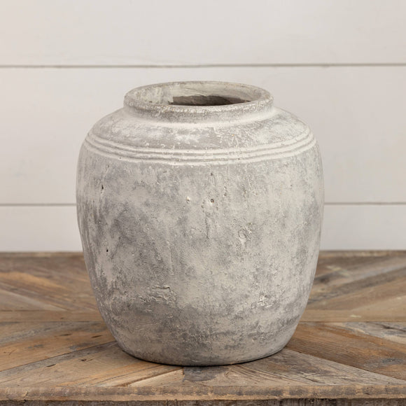 Whitewashed Terracotta Vase