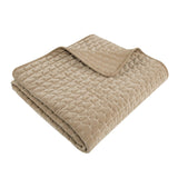 Velvet Stitch Quilted Throw: Grey