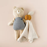 Lovey Bee Cream Baby Gift Blanket Toy Spring Cuddle Cloth