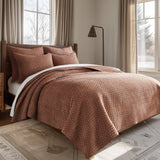 Velvet Stitch Quilt Set in Forrest