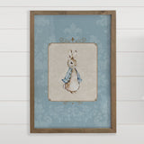 Peter Rabbit Vintage Border - Sweet Rabbit Canvas Art : 6x10" Mini Canvas Art with Wood Box Frame