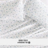 Blue Bouquet Bliss Brushed Cotton Patterned Sheet Set
