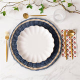 Blue Rattan Chargers (Set of 4)