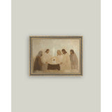 Neutral Nativity Framed Antique Art: 7x5