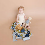 Blanket Blueberry Bear Bee Organic Cotton Baby Blanket