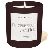 Gingerbread and Spice 15 oz Soy Candle, Matte Jar