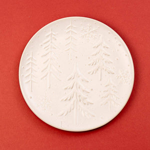 Antique White Winter Fir Plate