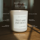 Palo Santo Patchouli 15 oz Soy Candle