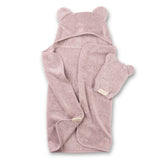 Hooded Towel + Wash Mitt Set in Orchid