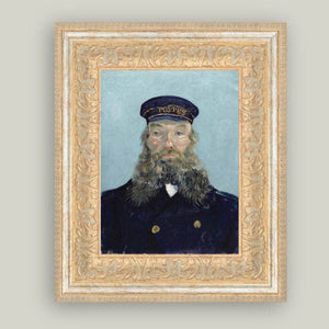 Portrait of a Postman Framed Antique Art: 10x12