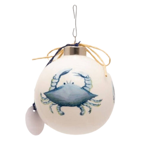 Handpainted Ceramic Blue Crab Ornament