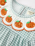 Pumpkin Embroidery Girls Dress