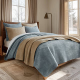 Velvet Stitch Quilt Set in Forrest