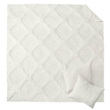 Muslin Stitch Quilt Set: Cream / King/Cal King