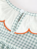 Pumpkin Embroidery Girls Dress