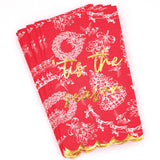 Red Toile "Tis the Season" Paper Guest Towels