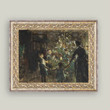 Gather Around the Tree Framed Antique Art 10x8
