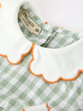 Fall Plaid Pumpkin Bow Romper