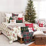 Christmas Gold Tree Forest Throw Pillow